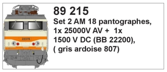 LS Models LS89215 - H0 - Stromabnehmer AM18 für BB 22200 (2 Stück)